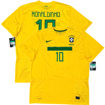 2011/12 Brazil Home Jersey #10 Ronaldinho XL NIKE Soccer Football