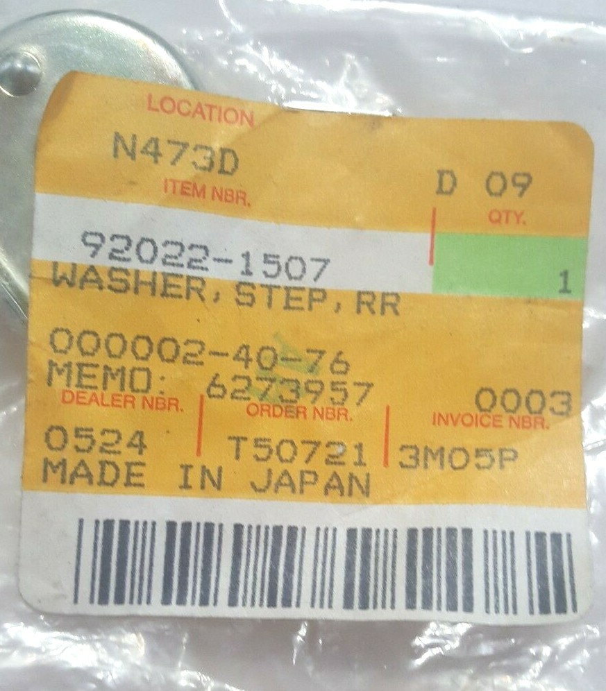 Kawasaki ZX,ZG,ZR, ZL NOS Rear Step Washer 92022-1507 (11013) | eBay