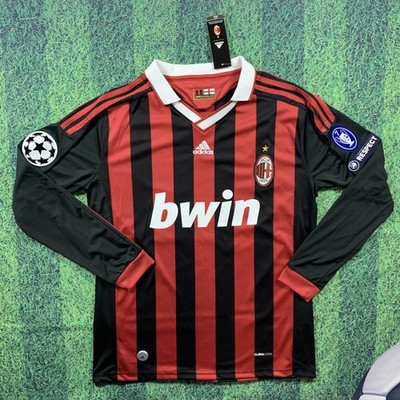 Ronaldinho #80 AC Milan 2009/10 Long Sleeve Jersey | Retro Men's