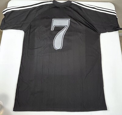2003 2004 Black #7 Siemens Mobile Real Madrid Soccer Futbol Jersey