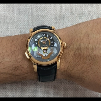 Montblanc Nicolas Rieussec Open Home Time 18k Rose Gold 43mm Watch