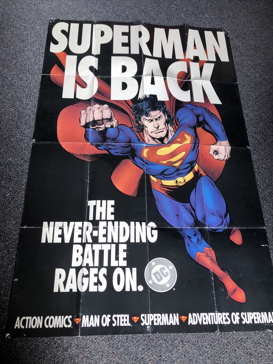 Superman is Back 1993 Never Ending Battle Man of Steel DC Comics