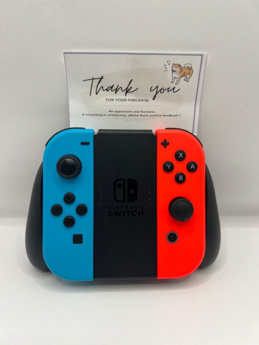 Nintendo Switch Red Blue Console HAC-001 w/ Joy Con + Dock +