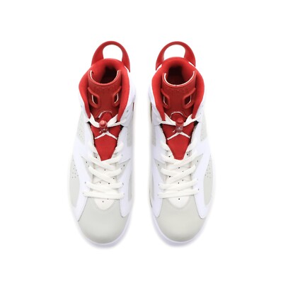 384664-113 Nike Air Jordan 6 Retro Alternate Hare White Gym Red