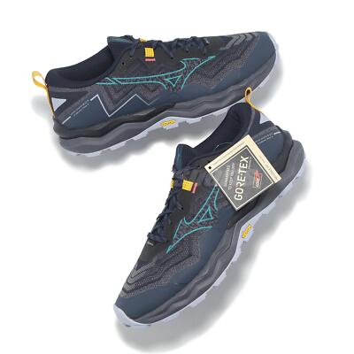 Mizuno Wave Daichi 9 GTX Gore-Tex Navy Yellow Men Trail Running