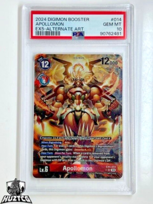 Digimon TCG - Apollomon - EX5-014 - SR - Alternate Art - PSA 10 | eBay