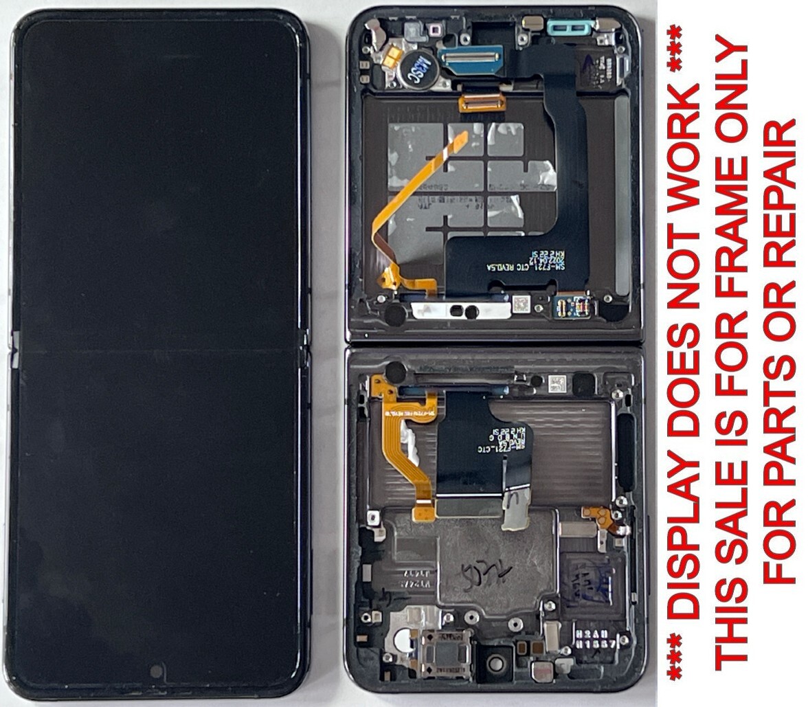SAMSUNG GALAXY Z Flip4 5G SM-F721U BLACK LCD FRAME FLIP HOUSING
