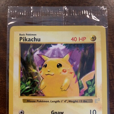 PROMO Pokemon Shadowless PIKACHU E3 Stamp - Base Set - Sealed Red