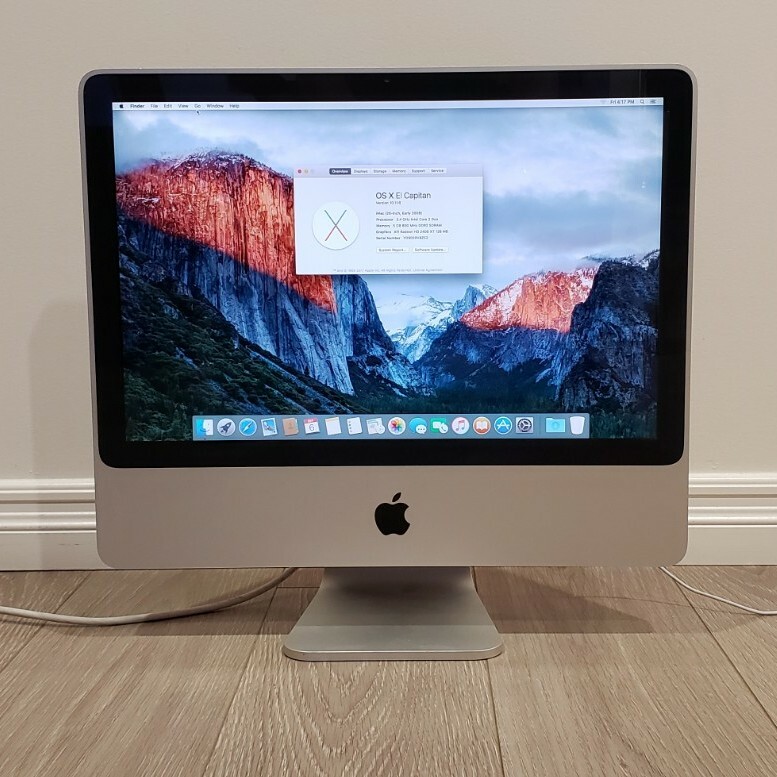 Good Condition Apple iMac Early 2008, 250GB Storage, 5GB RAM, 2.4