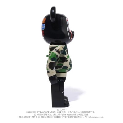 BAPE X TRANSFORMERS X BE@RBRICK ABC CAMO SHARK CONVOY 400% Medicom