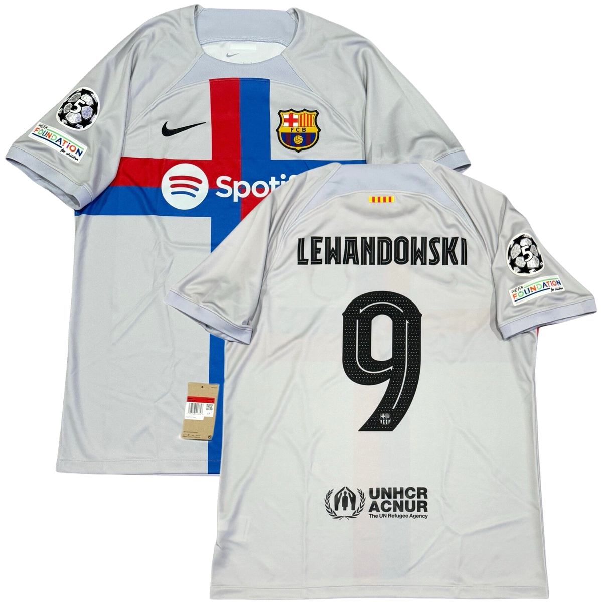2022/23 Barcelona Third UCL Jersey #9 Lewandowski Large Nike