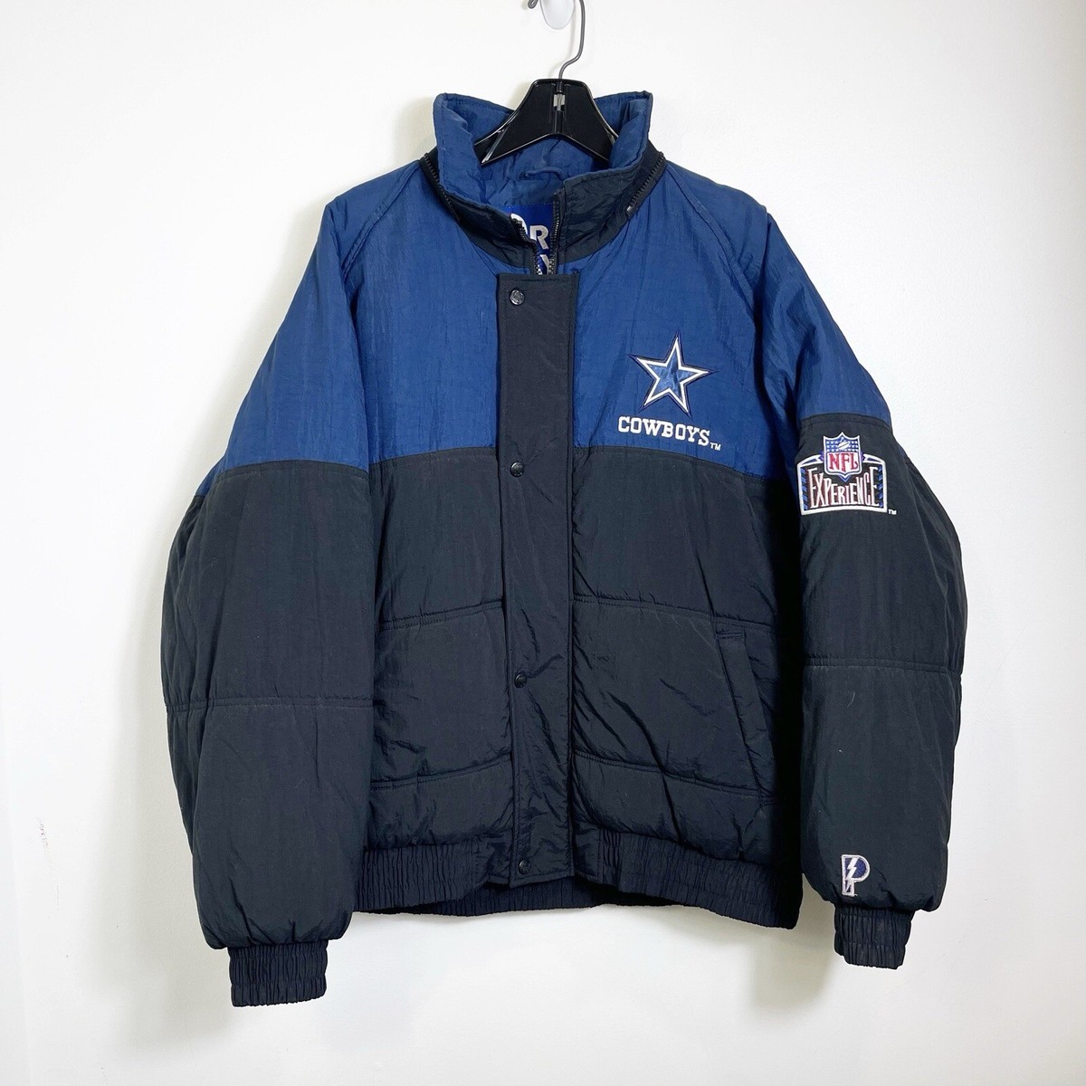 Vintage NFL 90s Pro Player Dallas Cowboys Puffer Jacket Y2K Blue