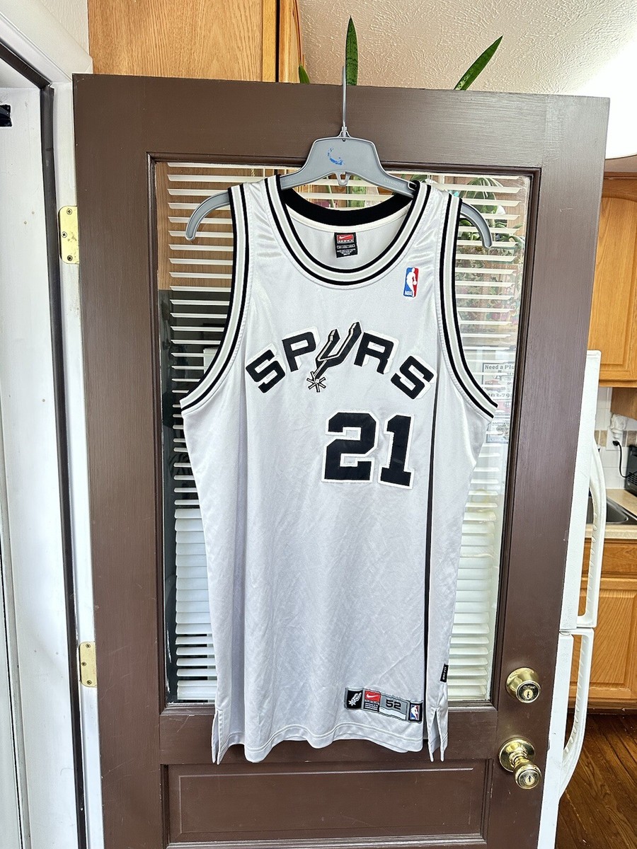 Authentic Nike Tim Duncan #21 San Antonio Spurs SILVER NBA