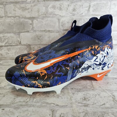Nike Alpha Menace Elite 3 RW Navy Orange Football Cleats CV0578