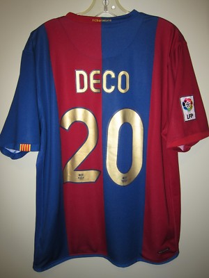 DECO #20 Barcelona 2006-07 home shirt Nike soccer maillot trikot