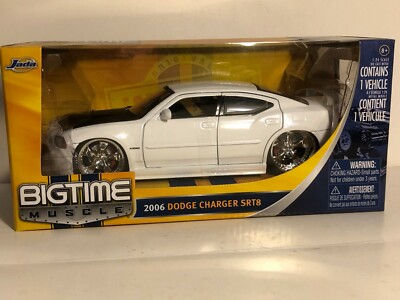 JADA BIGTIME BTM 2006 DODGE CHARGER SRT8 WHITE 1:24 NIB 90796 #91
