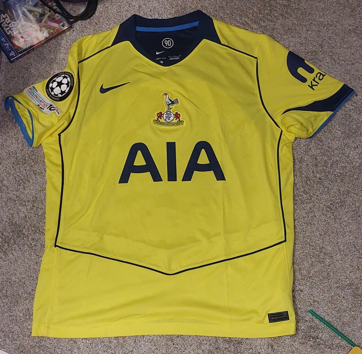 Tottenham Hotspur Yellow International Club Soccer Fan Jerseys for