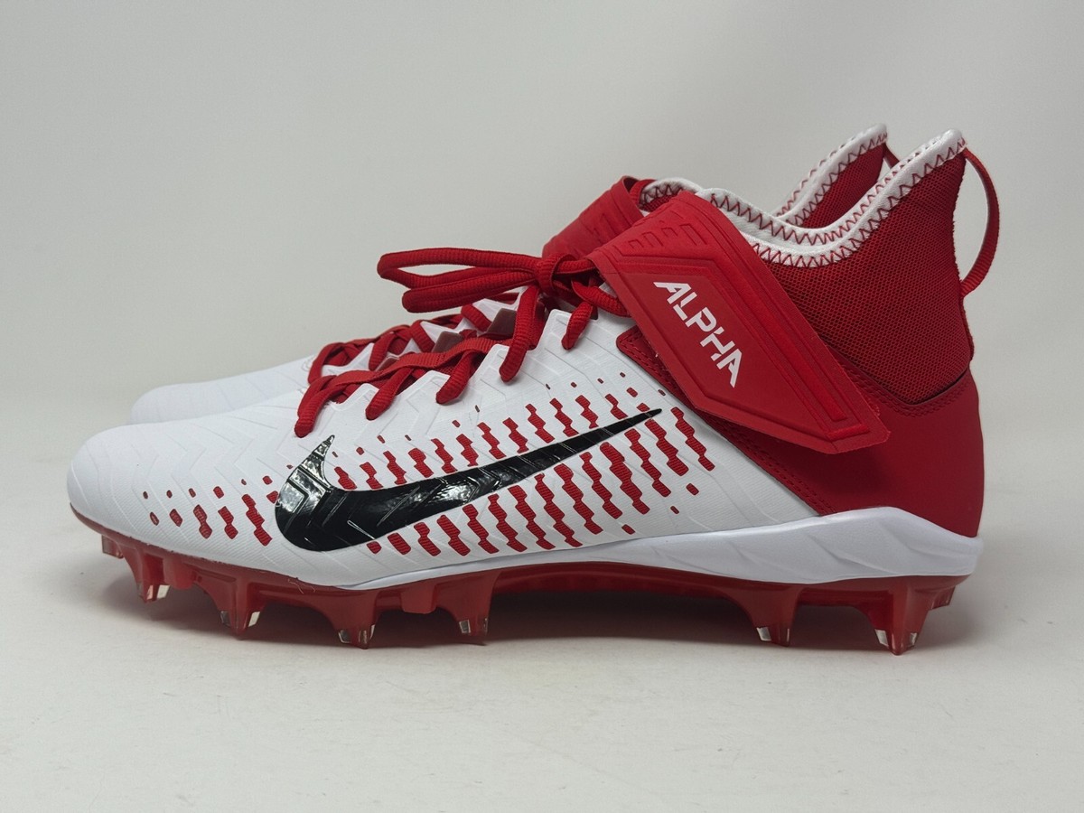 Nike Alpha Menace Pro 2 Football Cleats Red White BV3945-105 | eBay