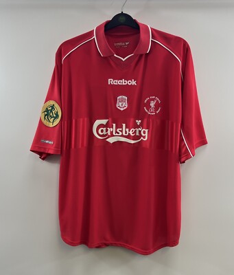 Liverpool Gerrard 17 UEFA Cup Final 2001 Football Shirt 2000/02