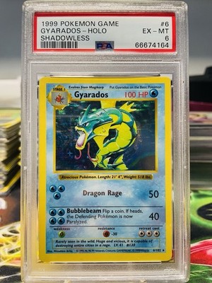PSA 6 Pokemon Gyarados 6/102 WotC Base Set Shadowless Unlimited
