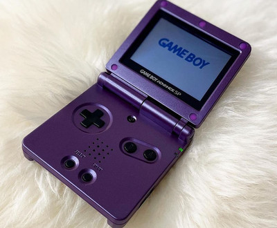 Nintendo Game Boy Advance GBA SP Midnight Purple System AGS 001