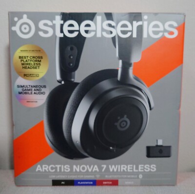 SteelSeries Arctis Nova 7 Wireless Over-Ear Gaming Headset - Black