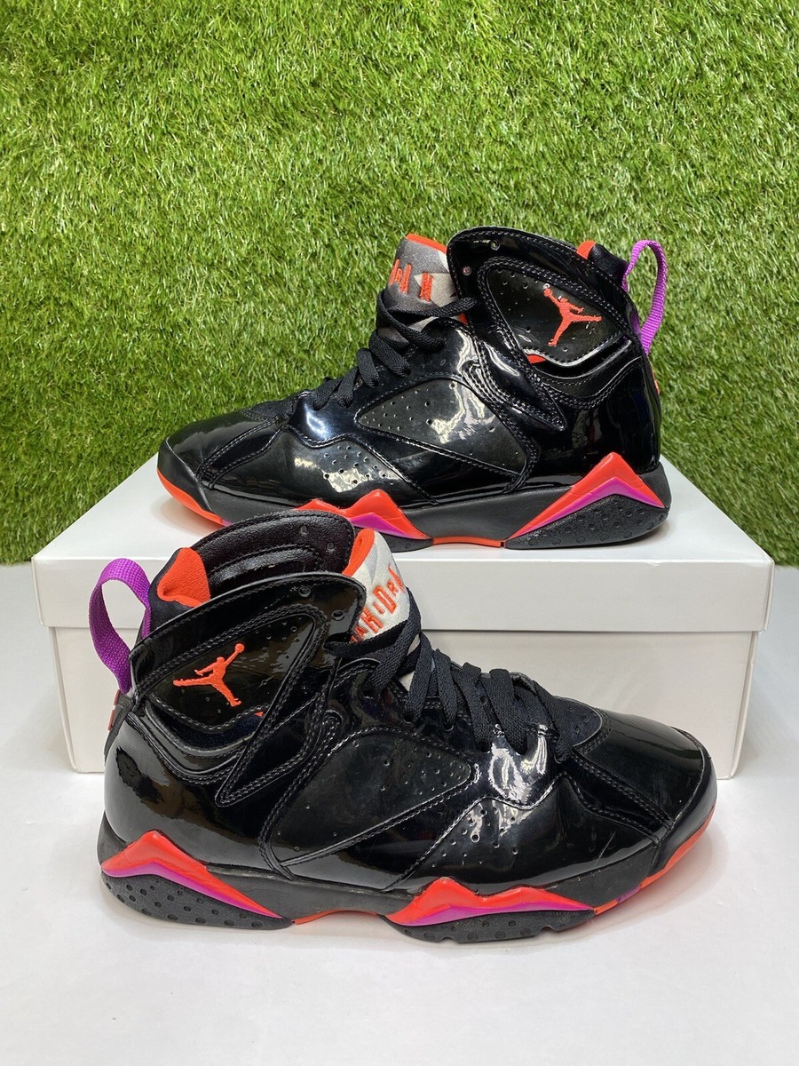 Air Jordan 7 Black Patent Gloss Retro Size 9 Women Sneakers 7.5M