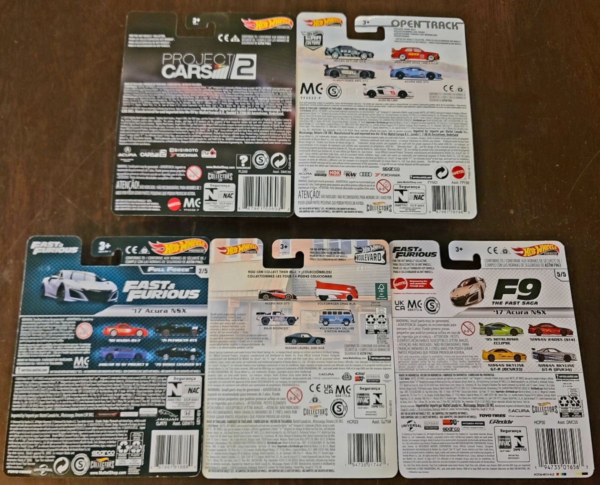 Hot Wheels Acura NSX Advan Project Cars 2 Open Track Boulevard