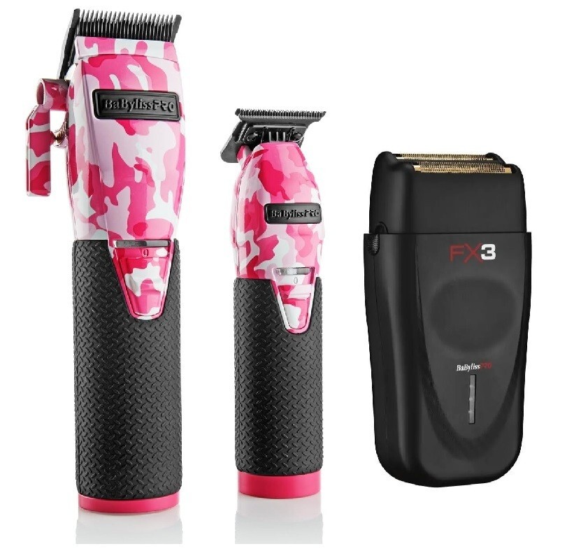 BabylissPro Limited FX+ Pink Camo Cordless Clipper Outlining