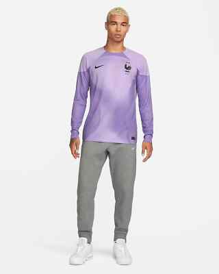 France National Team Shirt Mens Large Purple Soccer Nike Dri Fit