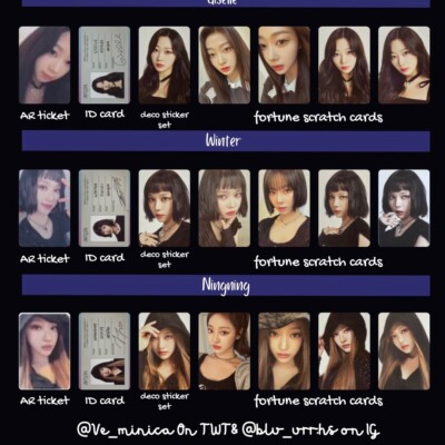 AESPA Concert SYNK HYPER LINE Fortune Scratch Official Photocard