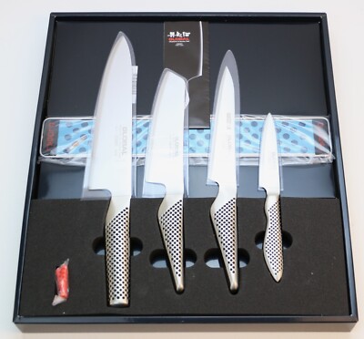 Global Knife Set Stainless Steel Professional Yoshikin Made in