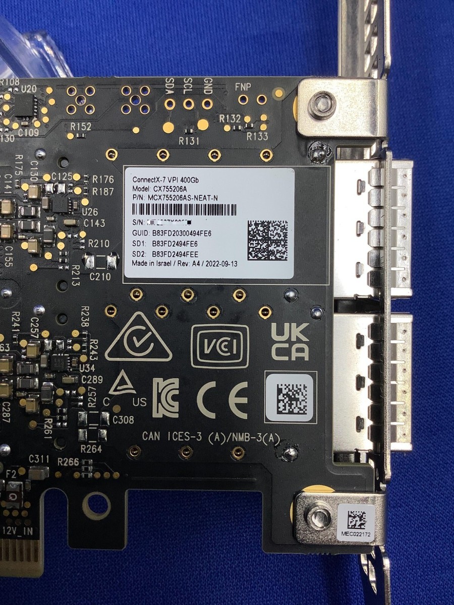 MCX755206AS-NEAT-N NVIDIA ConnectX-7 400Gbs IB & 200GbE 2-port