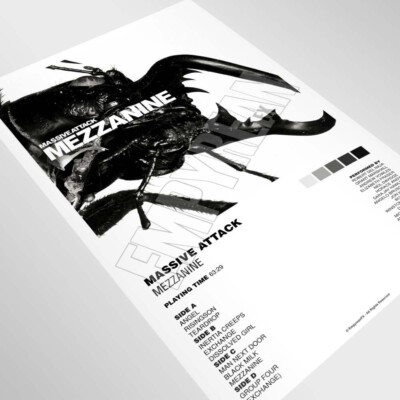 Massive Attack Mezzanine 1998 Vinyl Record LP Album Poster Art