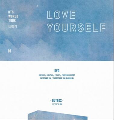 BTS WORLD TOUR LOVE YOURSELF EUROPE DVD 2 DISC+Photo Book+No