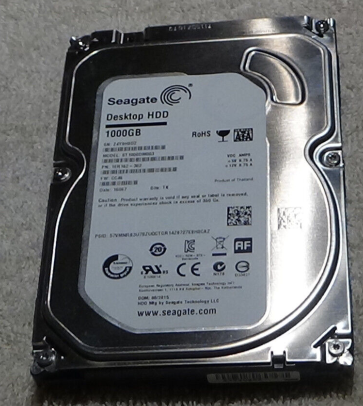 SEAGATE HDD 100GB RoHs S.N Z4Y9H8DZ 5V ST100DM003 | eBay