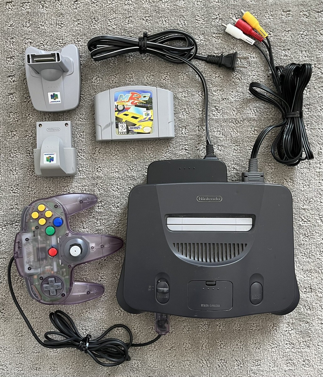 VINTAGE 8pc NINTENDO 64 Console / Accessories / Game Bundle