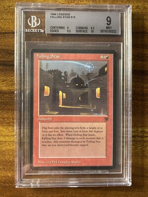 MTG✨FALLING STAR✨Legends BGS 9 MINT w/10 RARE Sorcery 1994
