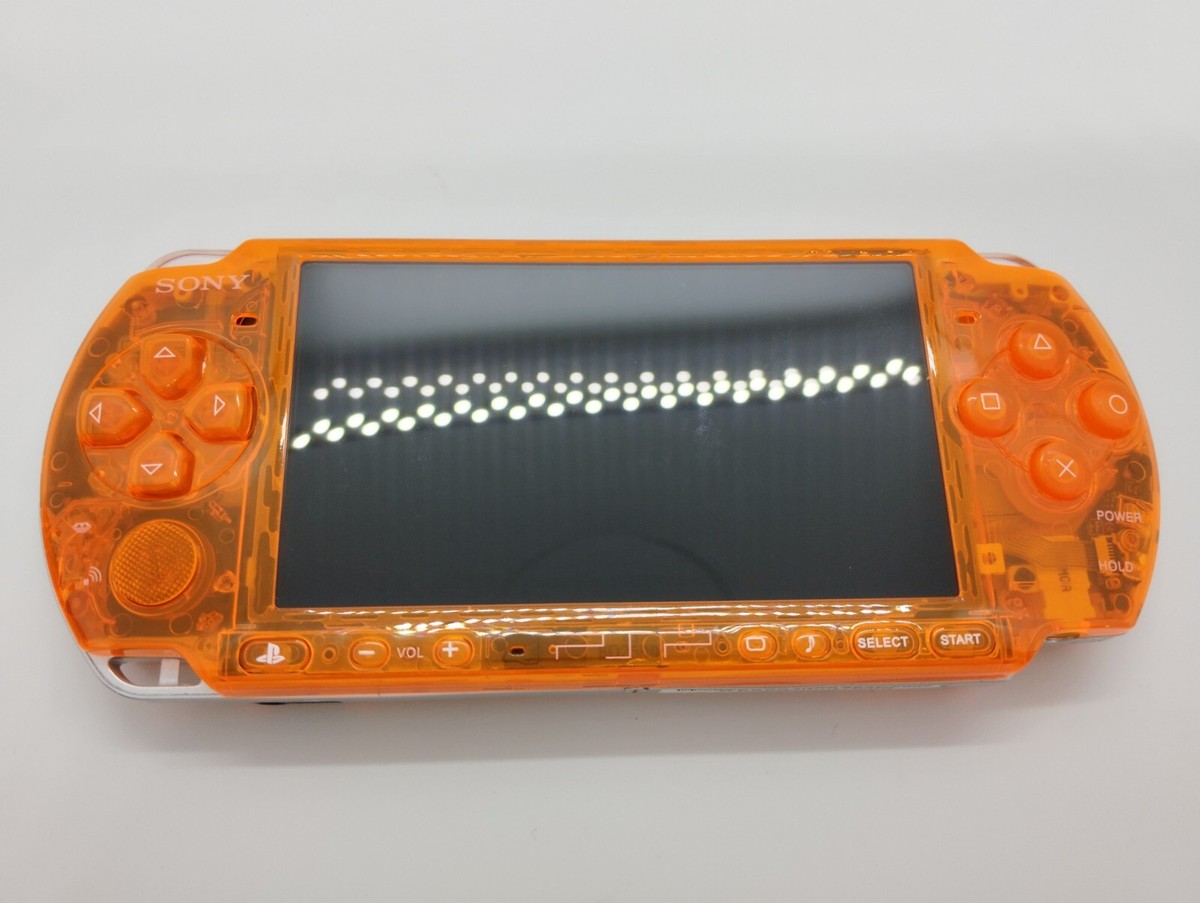 Sony PSP-3000 Playstation Portable Handheld Console Clear Orange