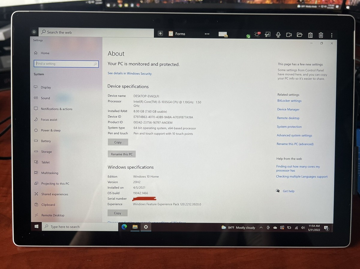 Microsoft Surface Pro 7 (i5, 8gb RAM, 128gb SSD) | eBay