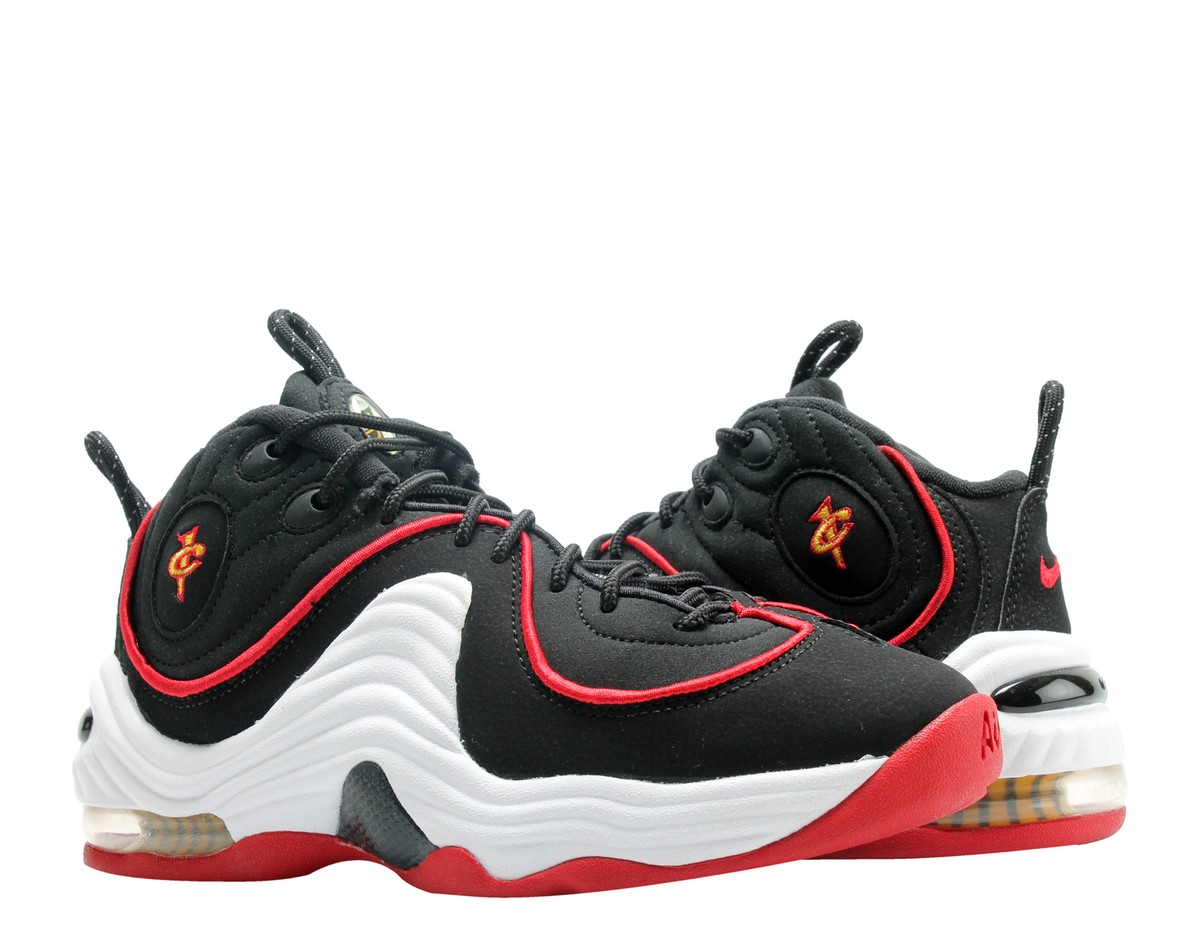 Nike Air Penny II (GS) Black/White-Red Big Kids Basketball Shoes