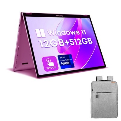 CHUWI Pink MiniBook X 2-in-1 Touch, 12GB RAM/512GB SSD, Intel N100