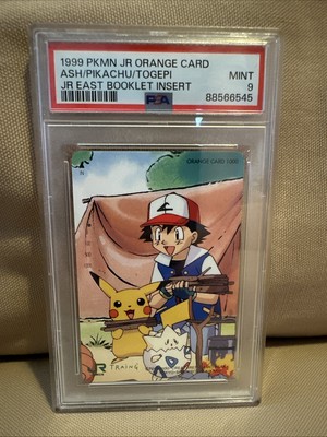 1999 Pokémon Jr Orange Card Ash/Pikachu/Togepi Jr East Booklet