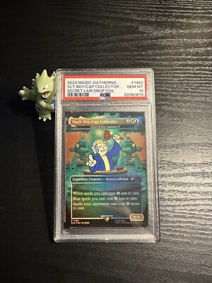 PSA 10 MTG Vault Boy, Cap Collector *RAINBOW FOIL* Fallout Secret