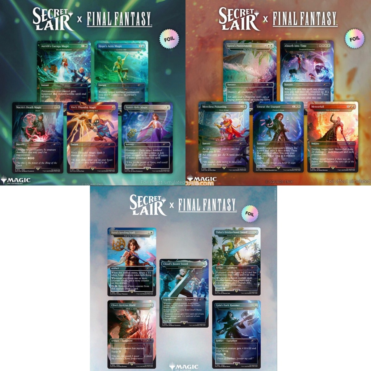 MTG Secret Lair - FINAL FANTASY Complete FOIL Set SEALED ENGLISH