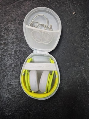Beats Mixr Mixer Headphones Yellow/Green w/ audio cable and case