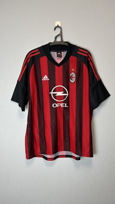 Vintage Adidas AC Milan 2002/03 Soccer Jersey XL Men Football | eBay