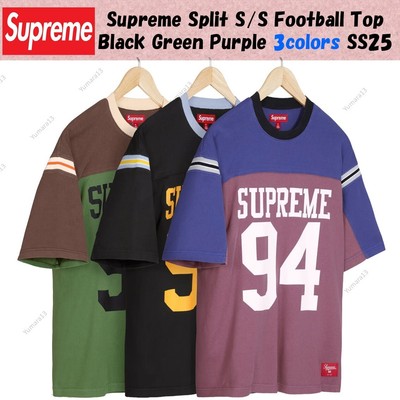 Supreme Split S/S Football Top Black Green Purple 3colors SS25
