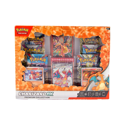 Pokémon TCG Charizard ex Premium Collection - 6 Boosters, Promos