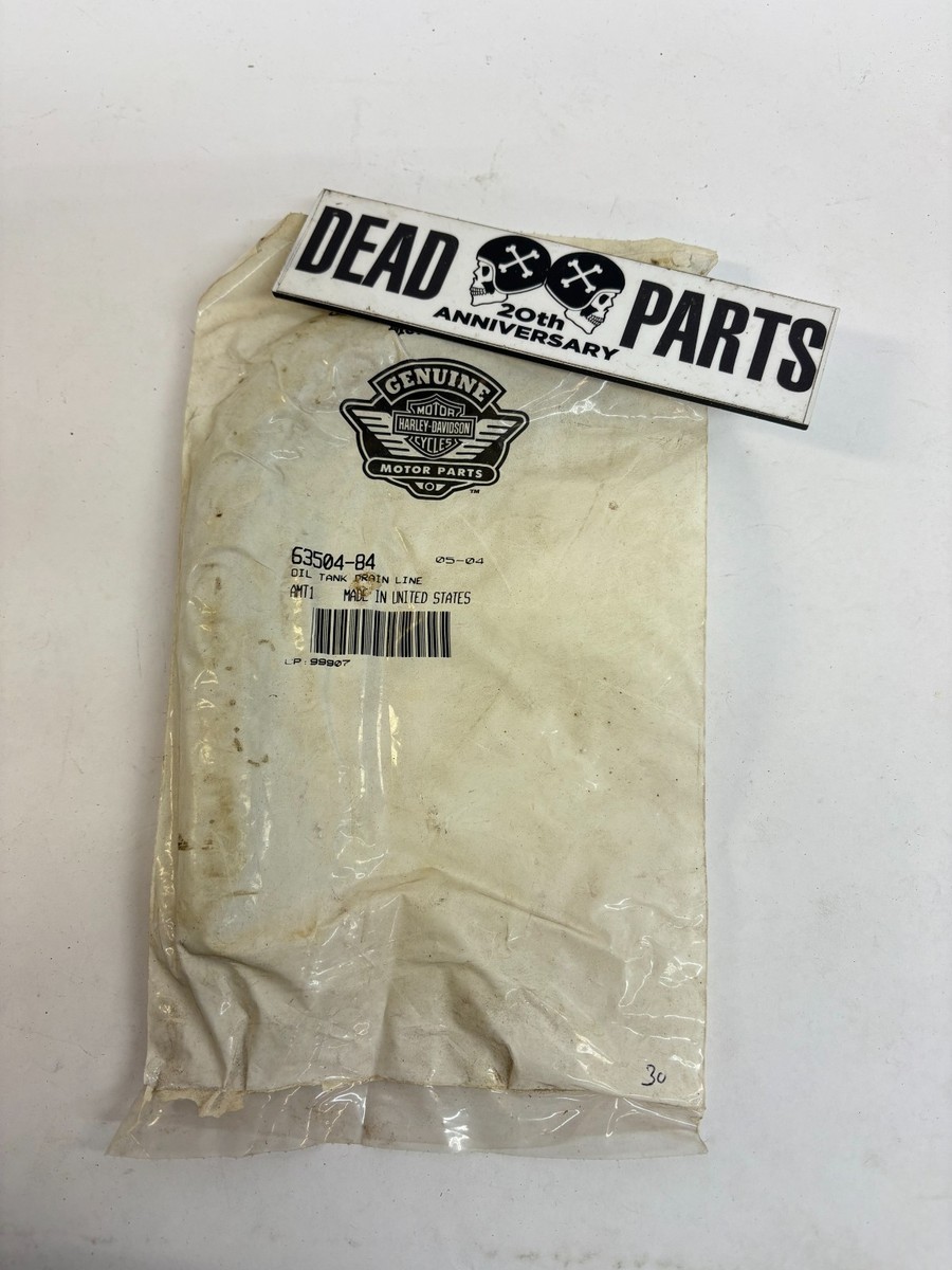Harley OEM NIP 63504-84 oil tank drain line hose elbow | eBay